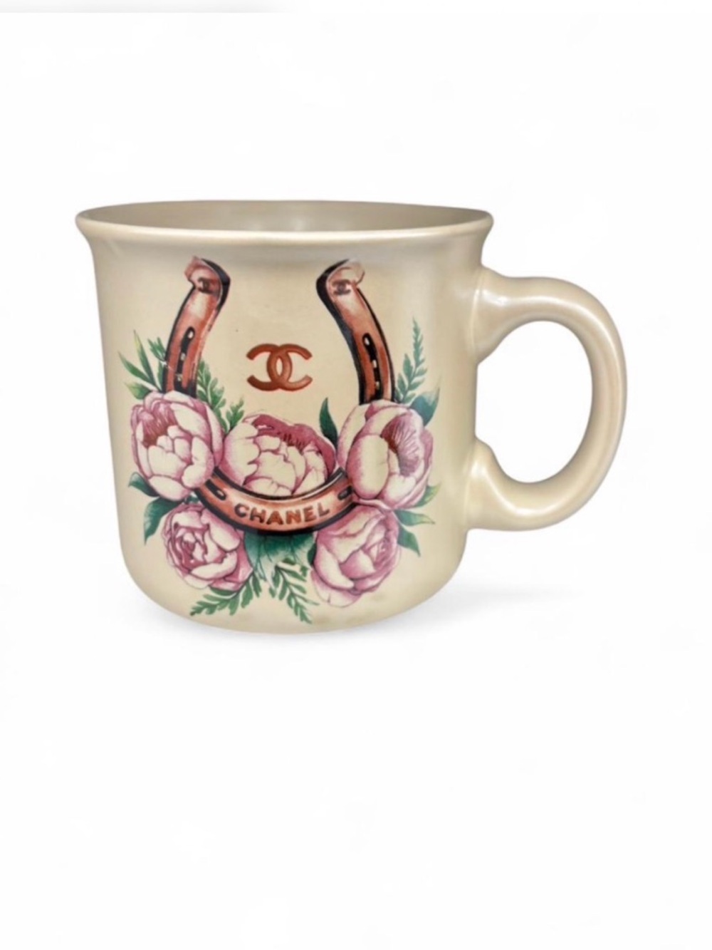 Floral Horseshoe Ceramic Mug - Picture 2 of 3
